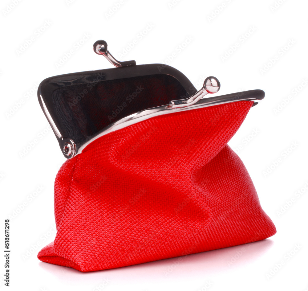 Black empty purse in hand. stock photo. Image of poverty - 41638772