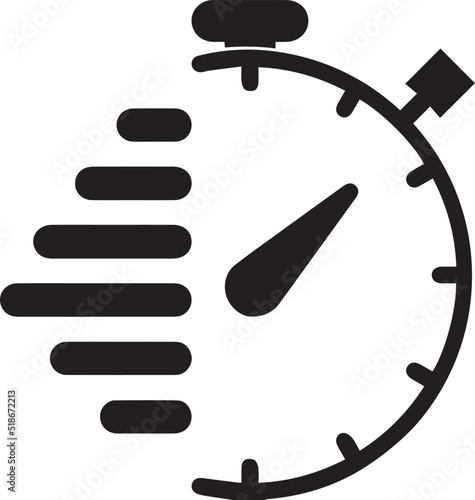 stopwatch icon. Alarm pictogram. Timer icon. Symbol timer on a white background. Quick time or deadline icon. Express service symbol. Countdown timer and stopwatch