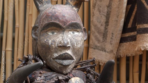 Cultural artifact of the Baga tribe who live on the coast of the Gulf of Guinea in Africa. The Baga People, 45000 total, live along the coast of Guinea, in villages and be a contains five or six clans photo