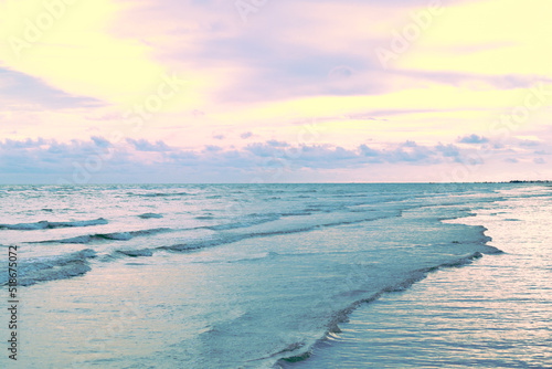 Clouds in the blue sky and beach