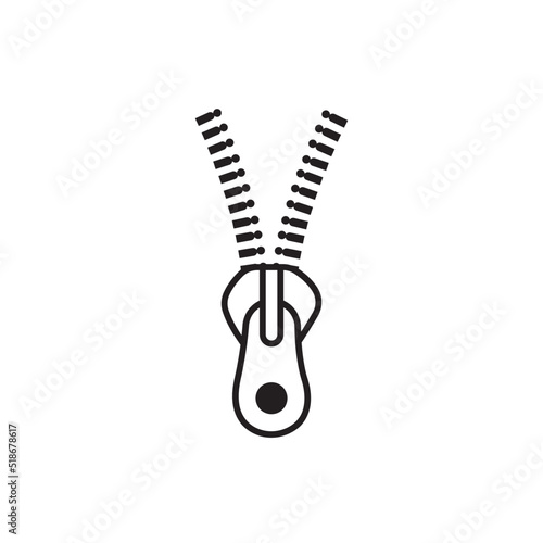 zipper icon logo vector design template