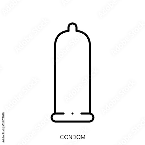 condom icon. Linear style sign isolated on white background. Vector illustration