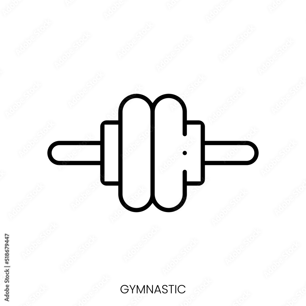 gymnastic icon. Linear style sign isolated on white background. Vector illustration gymnastic icon. Linear style sign isolated on white background. Vector illustration
