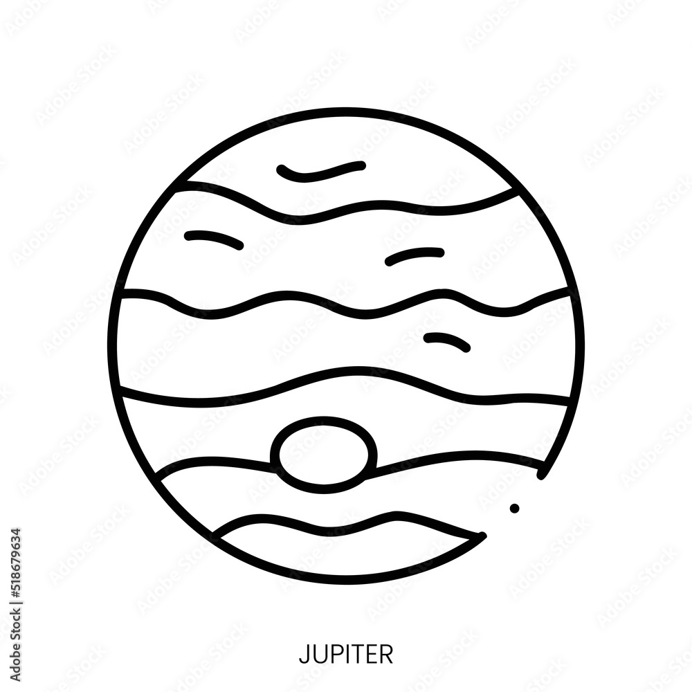 jupiter icon. Linear style sign isolated on white background. Vector illustration jupiter icon. Linear style sign isolated on white background. Vector illustration