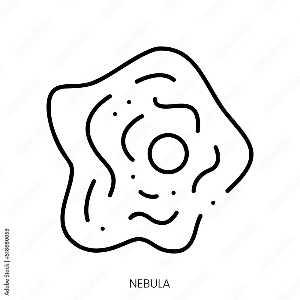 nebula icon. Linear style sign isolated on white background. Vector illustration
