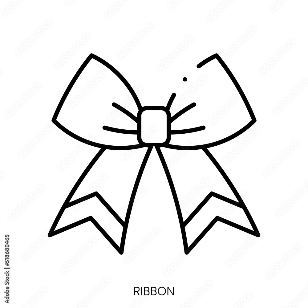 ribbon icon. Linear style sign isolated on white background. Vector illustration ribbon icon. Linear style sign isolated on white background. Vector illustration