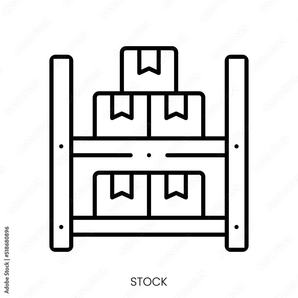 stock icon. Linear style sign isolated on white background. Vector illustration stock icon. Linear style sign isolated on white background. Vector illustration