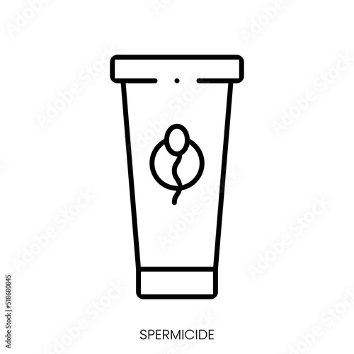 spermicide icon. Linear style sign isolated on white background. Vector illustration