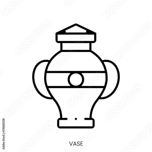 vase icon. Linear style sign isolated on white background. Vector illustration