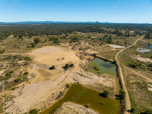 Water Pool On Diggings After Sapphire Mining photo