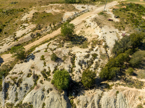 Sapphire Mine Diggings In Australia Drone Aerial Of Environment photo