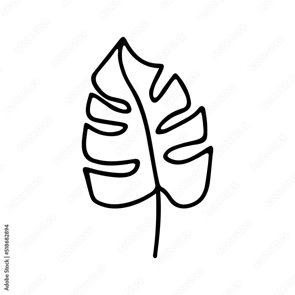 Hand drawn herbal, floral clipart. One line doodle vector Hand drawn herbal, floral clipart. One line doodle vector