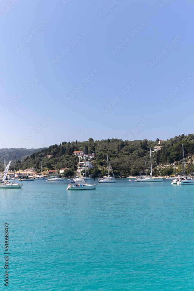 Summer vacation at Lakka Paxoi (Paxi) Greek Ionian Island 