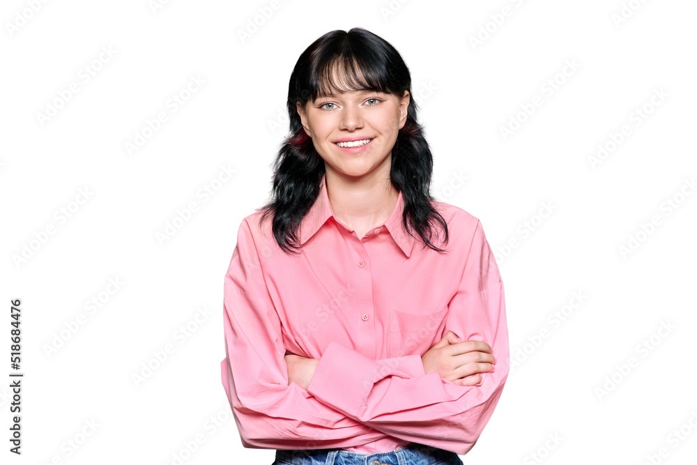 Portrait of beautiful teenage woman looking at the camera Portrait of beautiful teenage woman looking at the camera