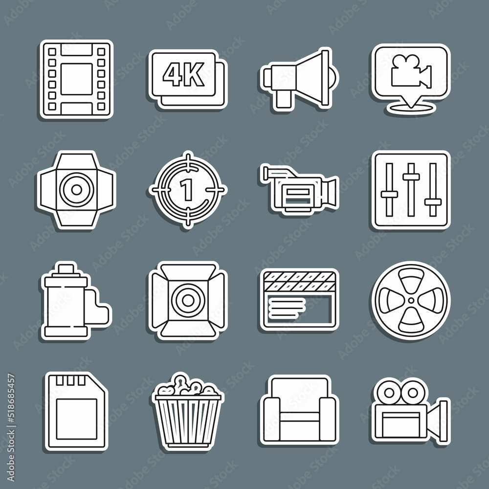 Film reel playing Free Stock Vectors