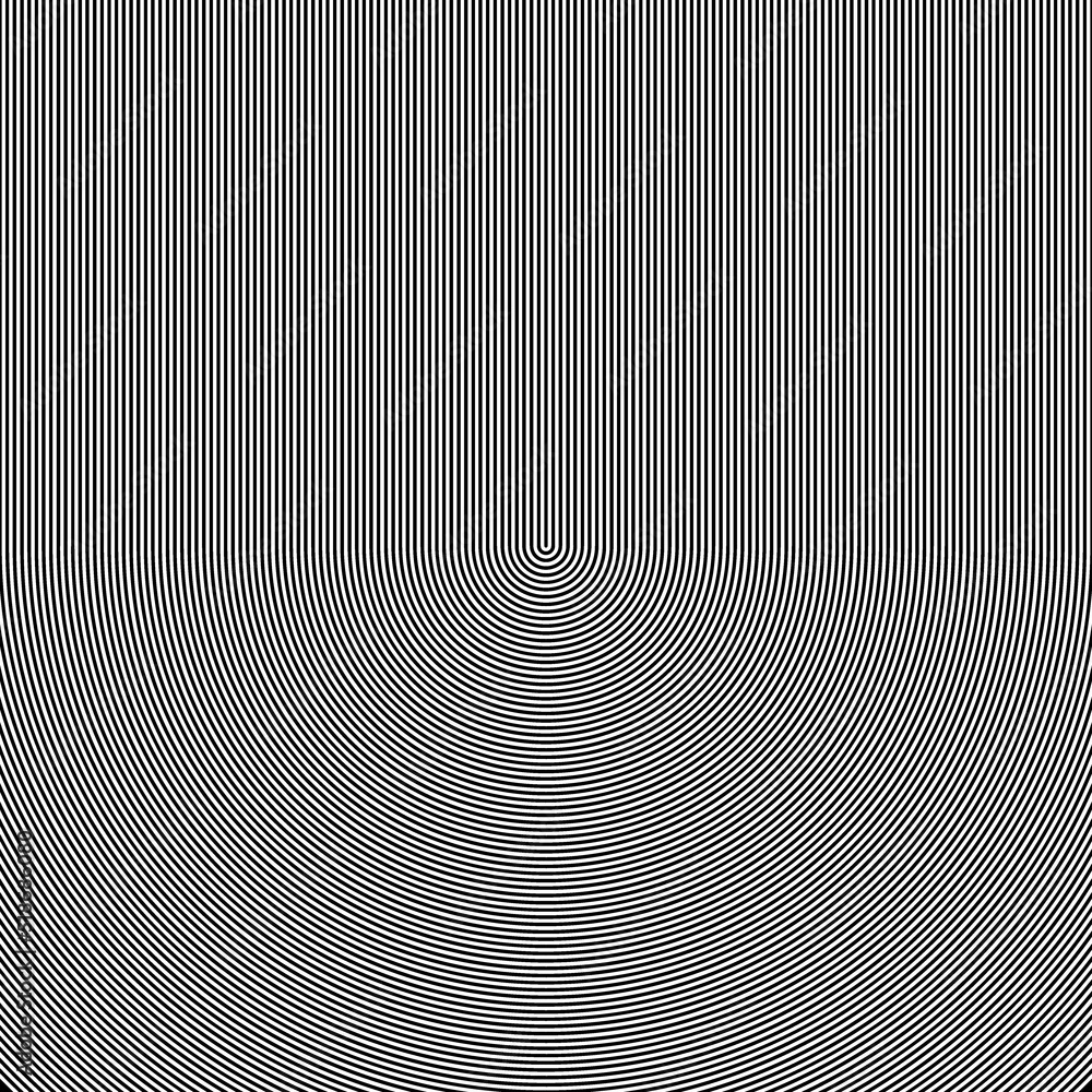 Black circular lines on white background. Striped wallpaper. Surface pattern design with symmetrical linear ornament. Stripes motif. Digital paper with curves for page fills, designing, textile print. Black circular lines on white background. Striped wallpaper. Surface pattern design with symmetrical linear ornament. Stripes motif. Digital paper with curves for page fills, designing, textile print.