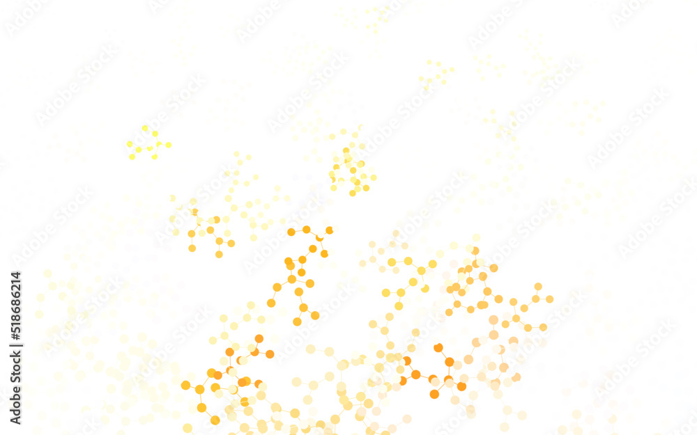 Light Orange vector backdrop with artificial intelligence data.