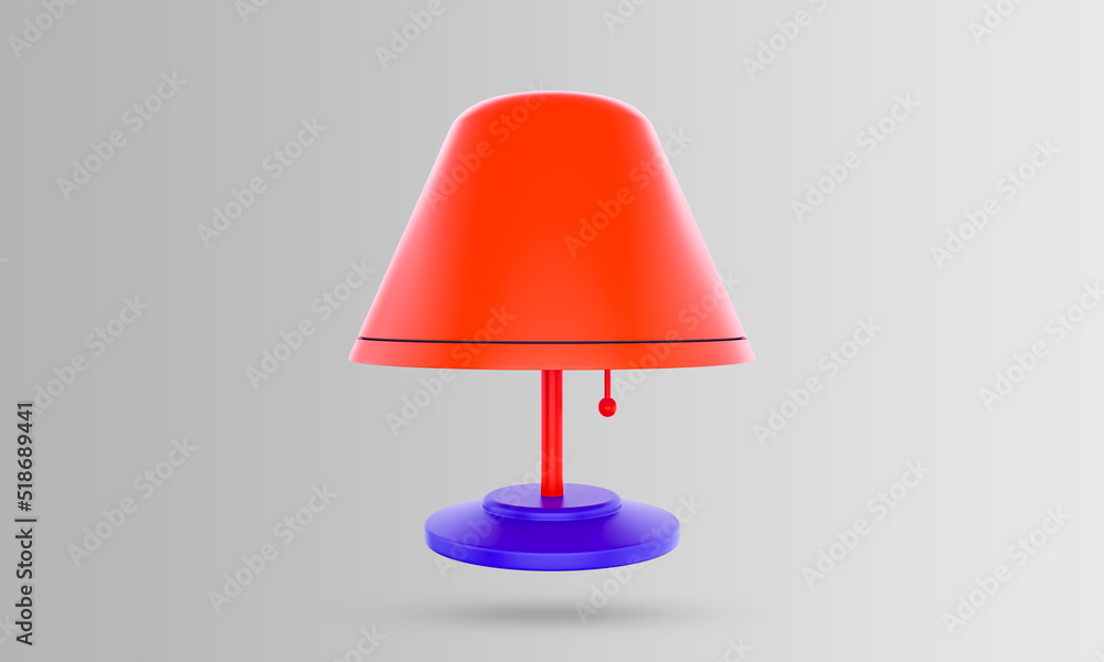 Table lamp 3d icon. 3d rendered illustration. Table lamp 3d icon. 3d rendered illustration.