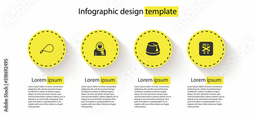 Set Rosary beads religion, Muslim woman in hijab, Turkish hat and Ramadan fasting. Business infographic template. Vector