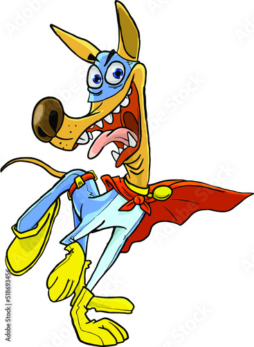 wacky super hero dog