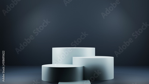 3d background products display podium scene with geometric platform. black background 3d rendering with podium. stand to show cosmetic products