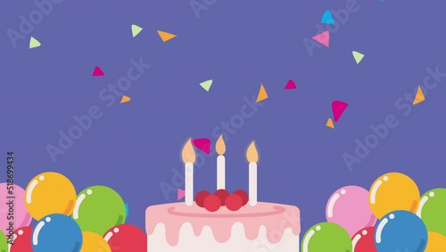 happy birthday balloons helium animation