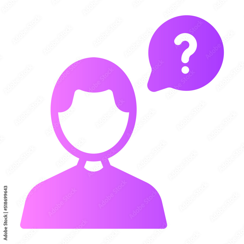 Question gradient icon Question gradient icon