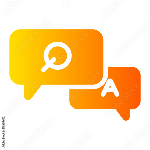 question gradient icon