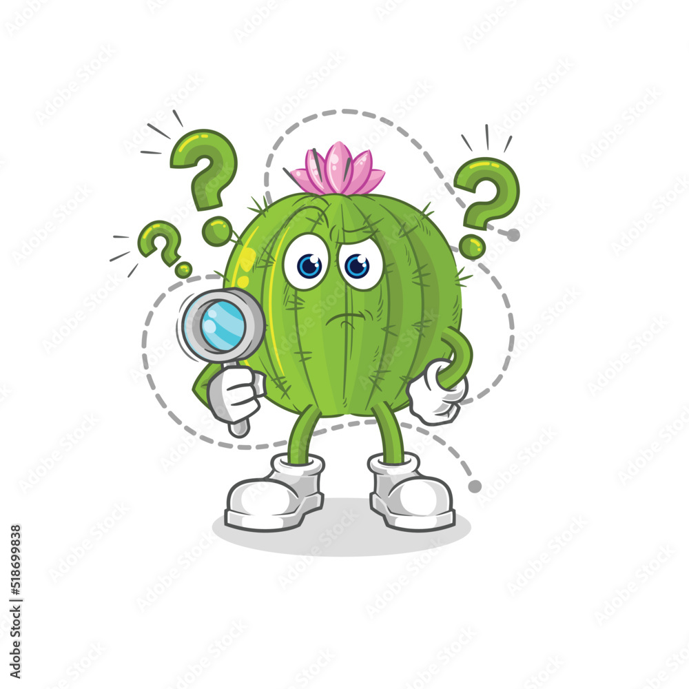 cactus searching illustration. character vector cactus searching illustration. character vector