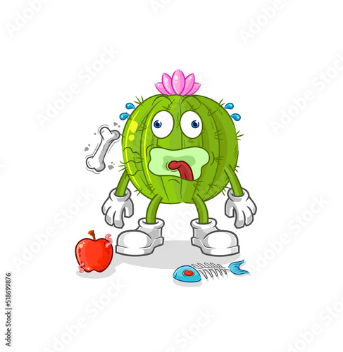 cactus burp mascot. cartoon vector