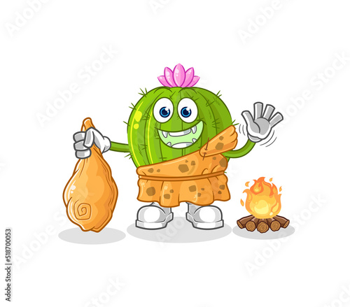 cactus ancient cartoon. cartoon mascot vector