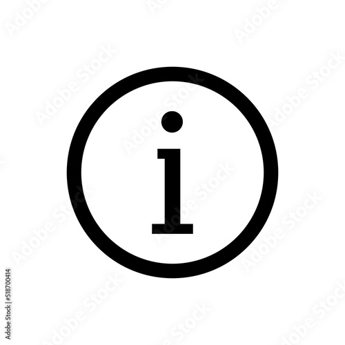 Information black vector icon on white background