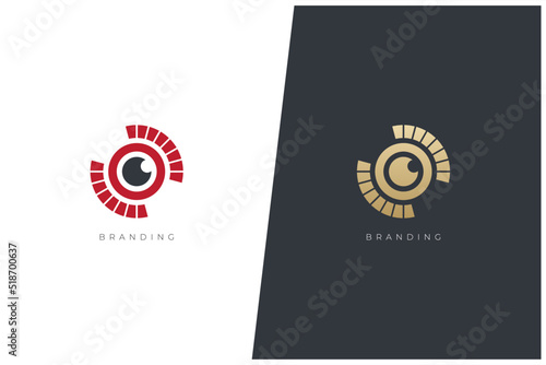 Optical Media Multimedia Production Vector Logo Concept