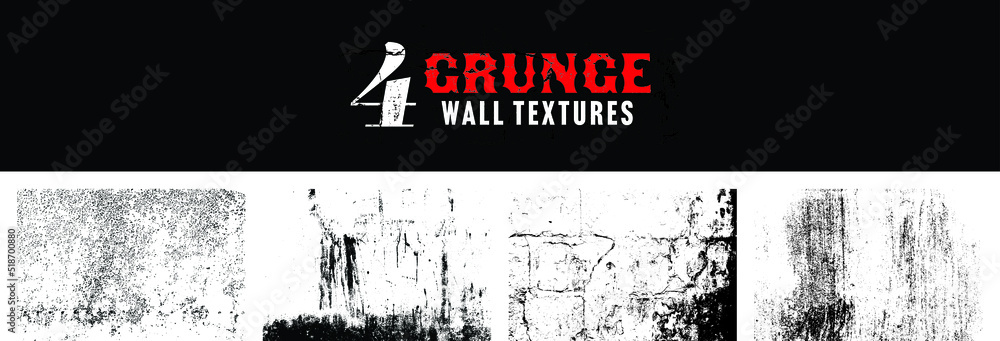 Grunge Wall Texture Vector Pack Collection Set	