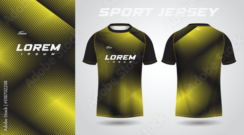 yellow black sport jersey design