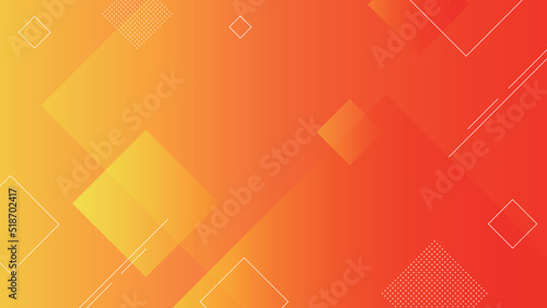 幾何学模様の背景 オレンジグラデーション ベクター素材