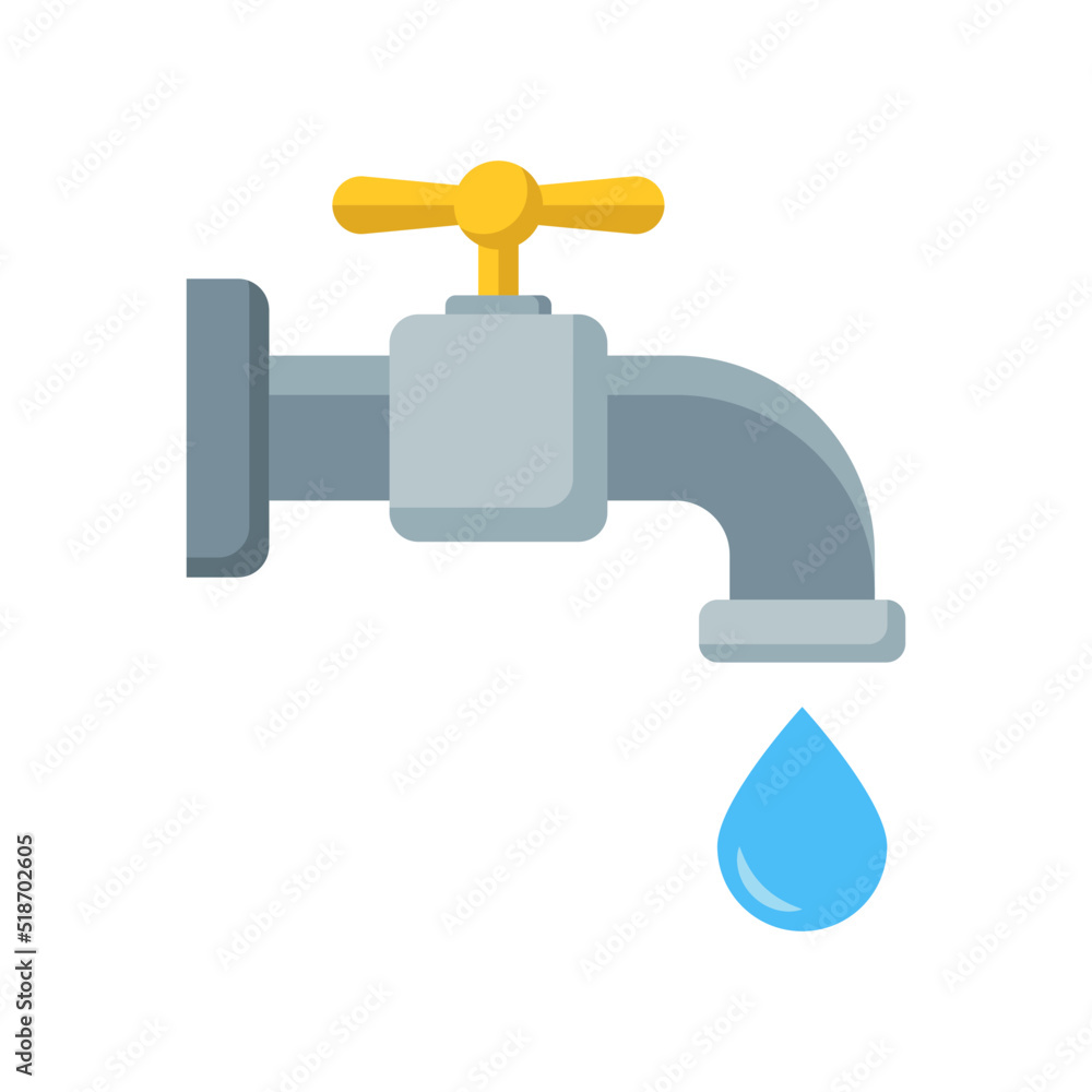 Water tap vector icon on white background Water tap vector icon on white background