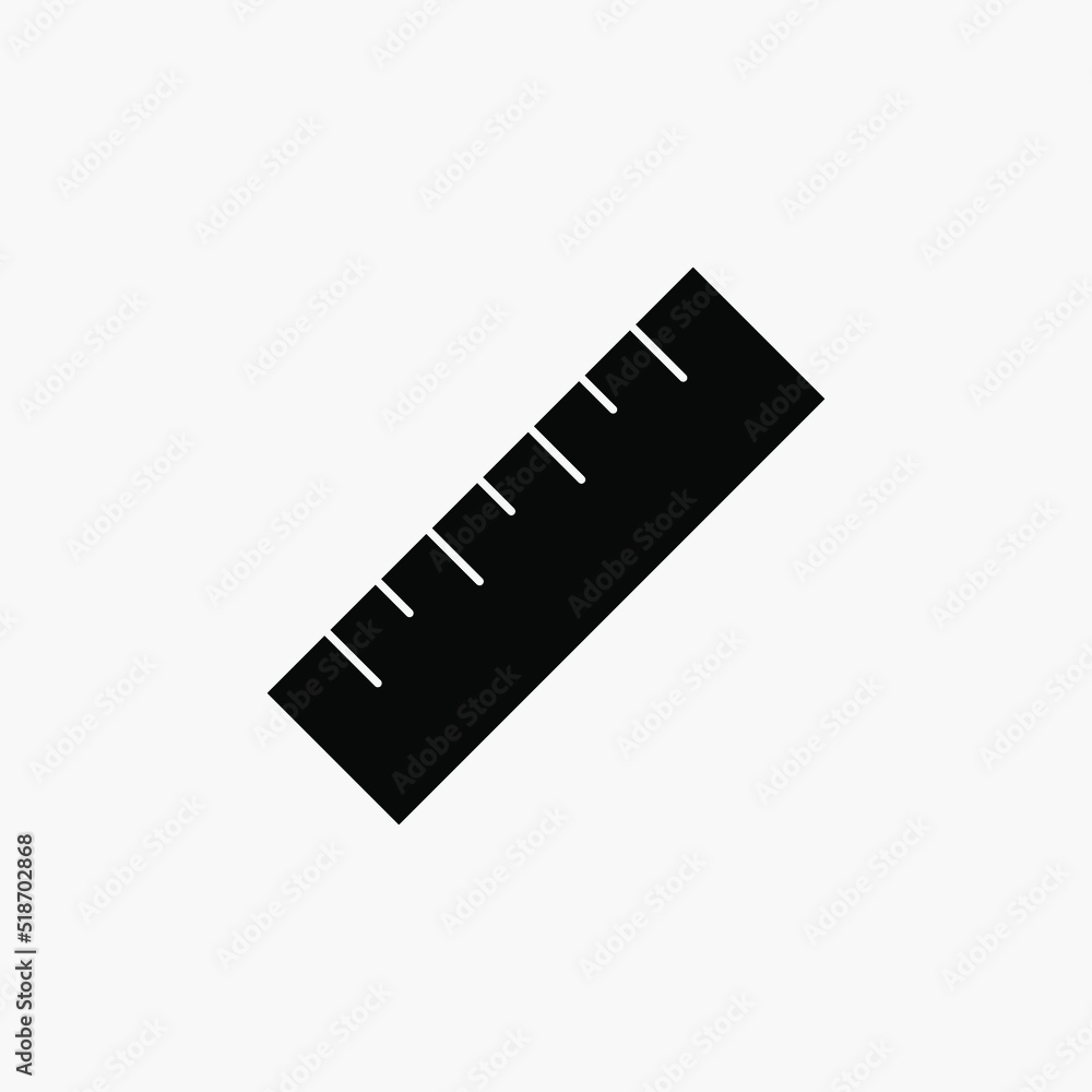 Ruler Icon. Stationery Symbol - Vector. Ruler Icon. Stationery Symbol - Vector.