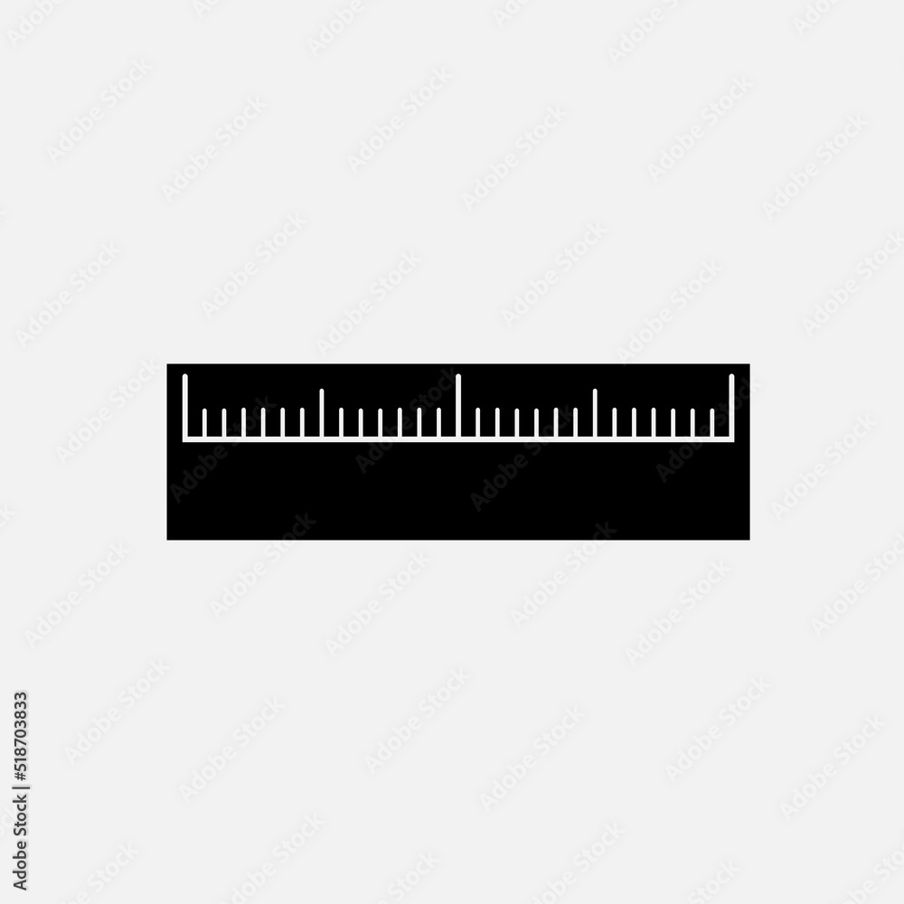 Ruler Icon. Stationery Symbol - Vector. Ruler Icon. Stationery Symbol - Vector.