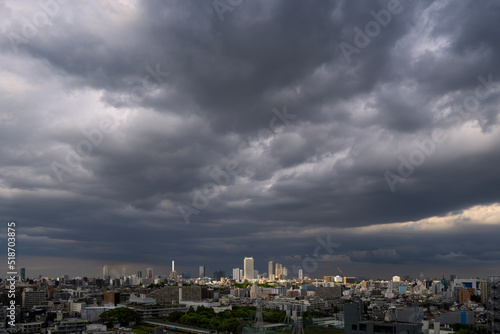 clouds over the city Tokyo Ikebukuro