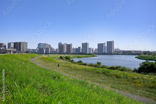 city skyline 2022/06/28 16:10 Tokyo Tamagawa River
