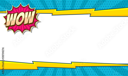 Colorful comic cartoon frame border 