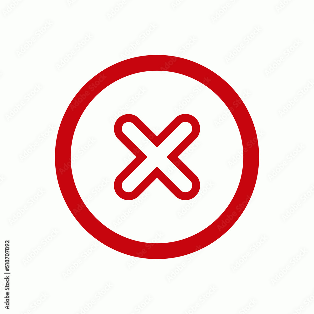 Fototapeta premium Stop Icon - Prohibition Vector, Sign and Symbol for Design, Presentation, Website or Apps Elements. 