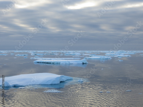 Blue Sea Ice and Cloud patterns in Ross Sea Antarctica