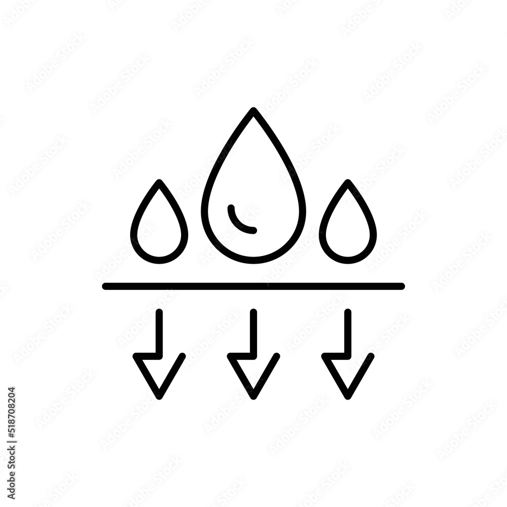 Absorption icon. Simple outline style. Water and liquid absorbent cloth. Thin line vector illustration design isolated on white background. EPS 10. Absorption icon. Simple outline style. Water and liquid absorbent cloth. Thin line vector illustration design isolated on white background. EPS 10.