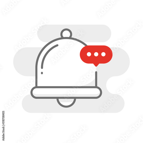one of unread, new bell notification concept illustration flat design vector eps10. modern graphic element for landing page, empty state ui, infographic, icon