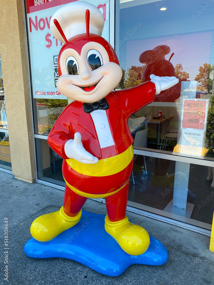 Jollibee Mascot Stood Outside A Restaurant Stock Photo Adobe Stock