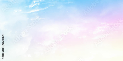 artistic soft cloud and sky with pastel color ,nature abstract background
