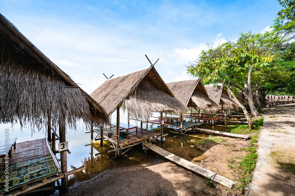 Hut for living beside Huay Tueng Thao Lake Hut for living beside Huay Tueng Thao Lake