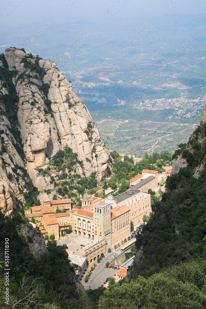 View to Monserrat Abbey from above